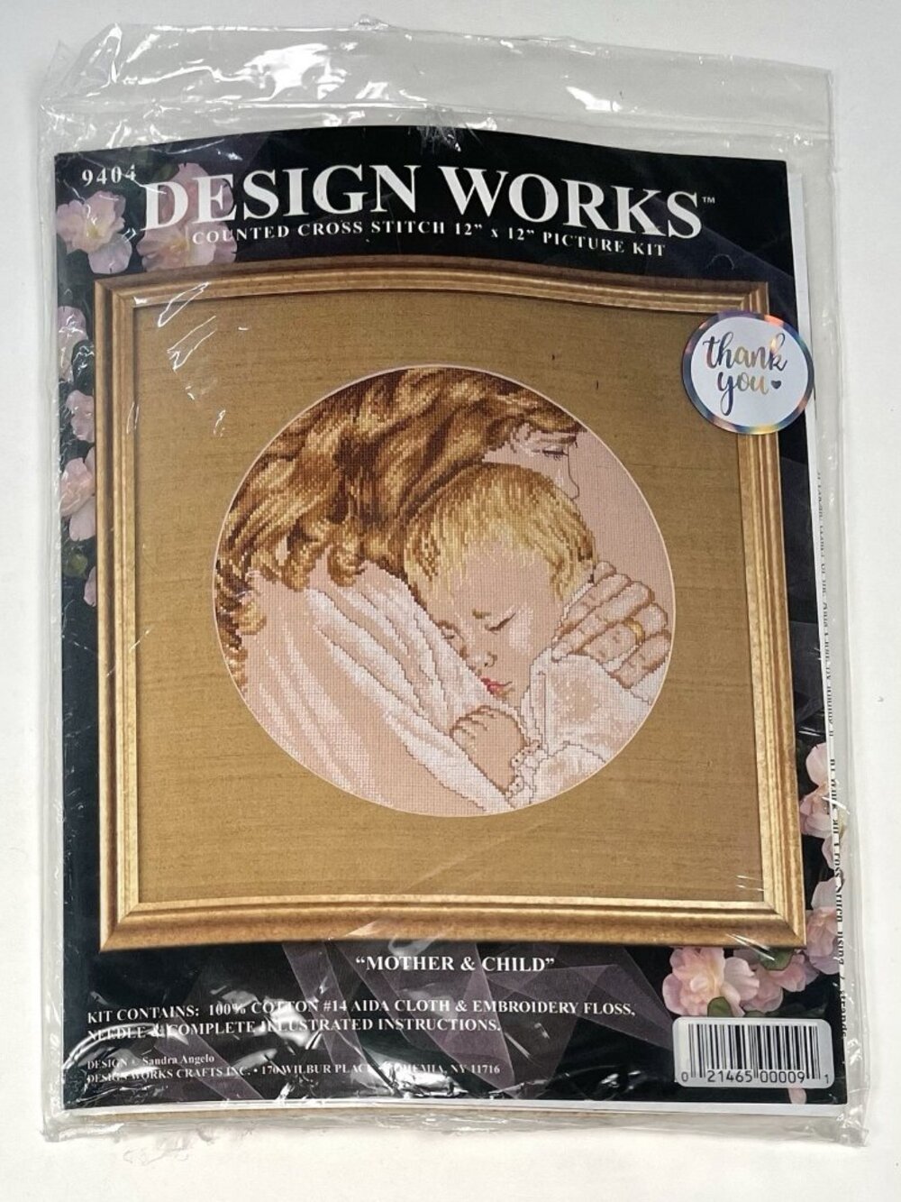 DESIGN WORKS 12"x12" MOTHER & CHILD 9404 Counted Cross Stitch Kit NIP NEW
